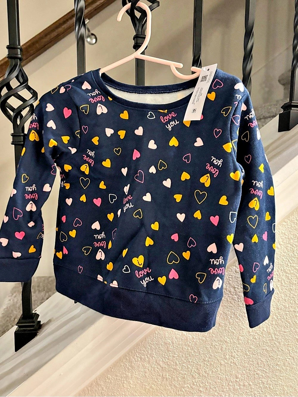 Garanimals Baby Heart Print Sweatshirt Size 24M NWT